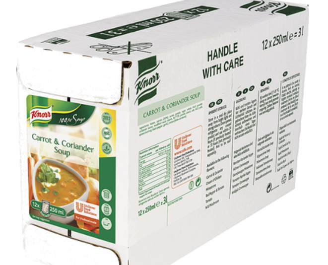 132757 SAV. Knorr 100 % Carrot and Coriander Soup 12 x 250ML