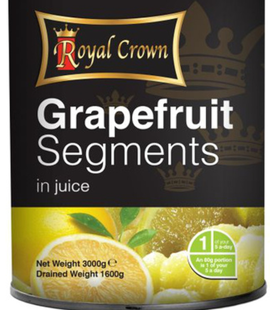102205 SAV. Royal Crown Grapefruit Segments in Syrup 3kg