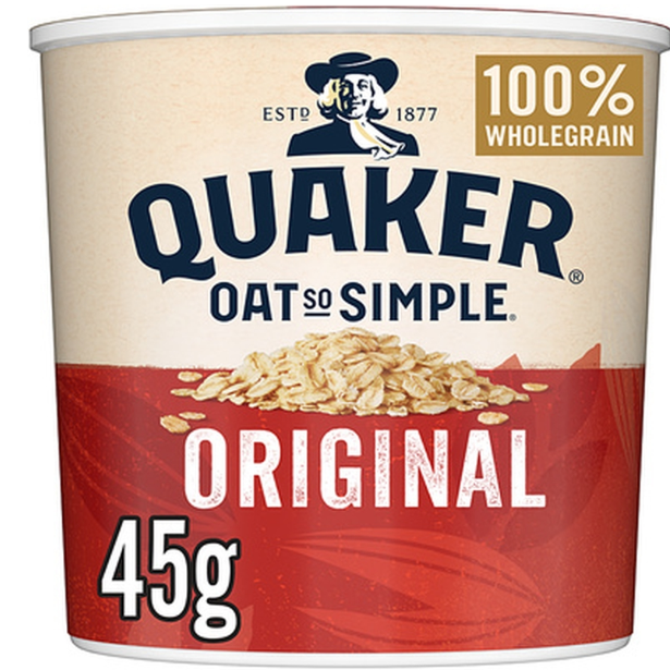 113386 SAV Quaker Oats So Simple Original Porridge Pots 45g (8 Pack)