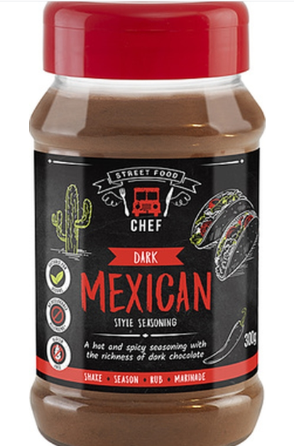 114376 SAV Essential Cuisine Street Food Dark Mexican Style Seasoning 300g