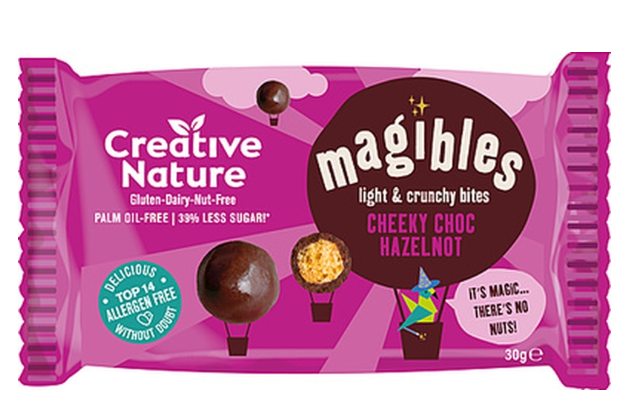 113344 SAV Creative Nature Vegan Chocolate Hazelnot Magibles 30g (15 Pack)