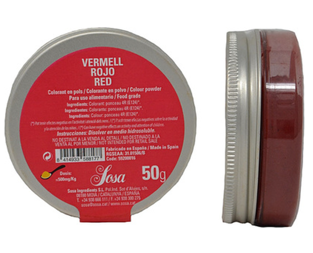 108040 SAV Sosa Red Powder Colouring 70g