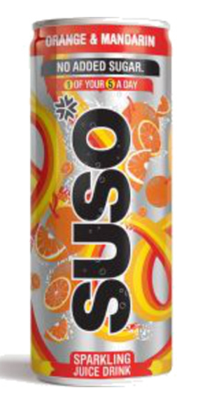 133026 SAV. Suso Orange and Mandarin Can 250ml (24 Pack)