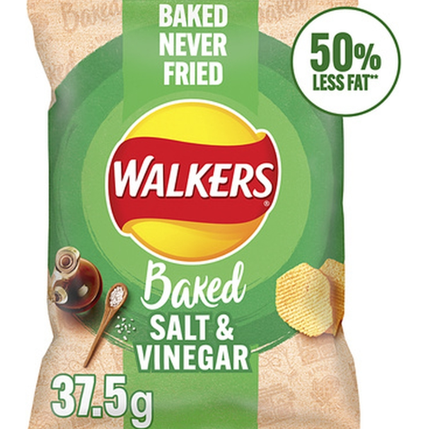 128274 SAV Walkers Baked Salt and Vinegar Crisps (32 Pack)