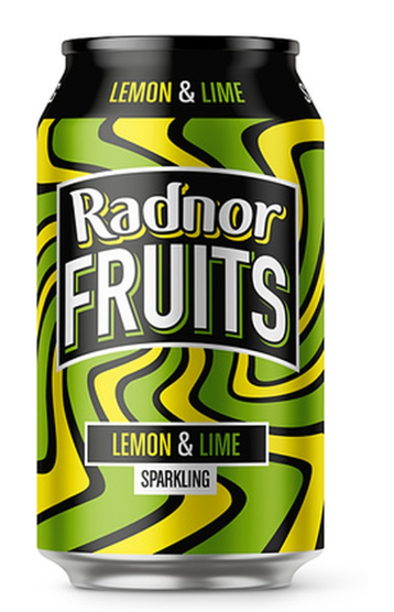 133374 SAV. Radnor Radnor Fruits No Added Sugar Lemon and Lime Sparkling Juice Drink Cans 330ml (24 Pack)