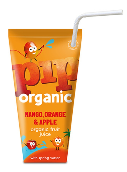 137281 SAV. Pip Organic Mango Orange Apple Juice with Spring Water 180ml (24 Pack)