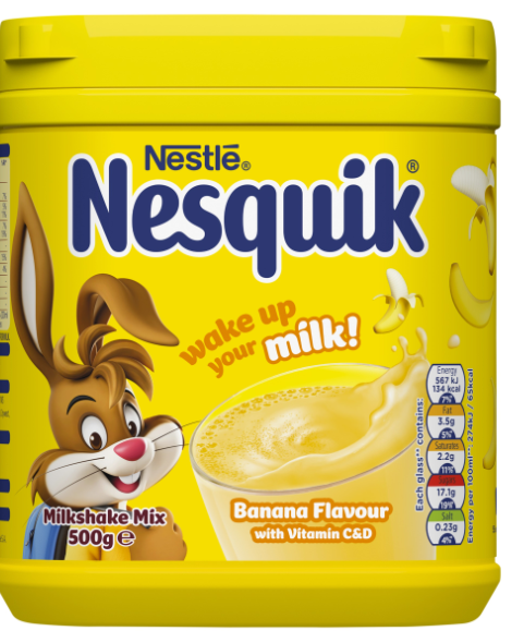 114022 SAV Nesquik Banana Milkshake Mix 500g (10 Pack)