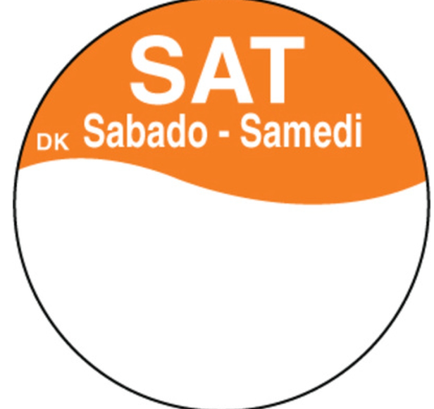 621346 SAV Retail Packaging Solutions Saturday Day Label (1000 Pack)