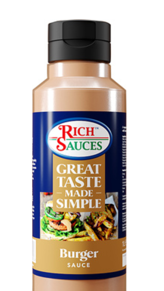 166002 SAV Rich Sauces GTMS Vegan Burger Sauce Squeezy 1ltr