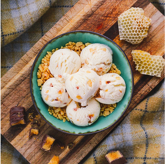 363150 SAV. Frozen Marshfield Farm Heavenly Honeycomb Ice Cream 125ml (12 Pack)