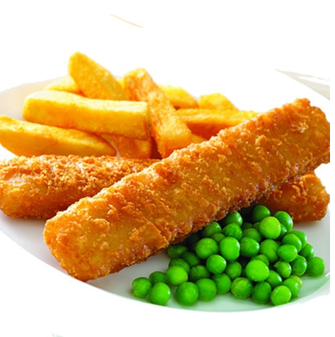 384105 SAV. Frozen Youngs Jumbo Breaded Minced Cod Fish Fingers 56g each (60 Pack)