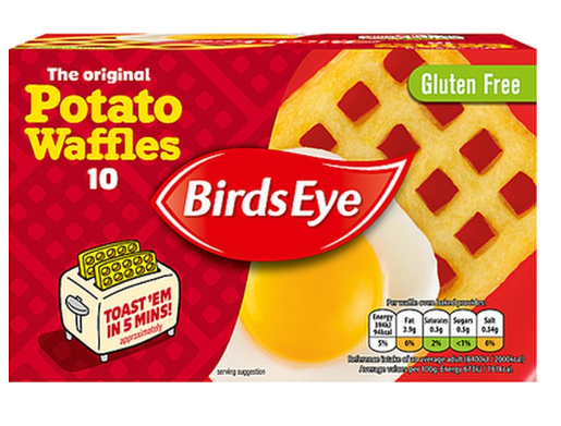 318966 SAV. Frozen Birds Eye Potato Waffles 567g (10 Pack)