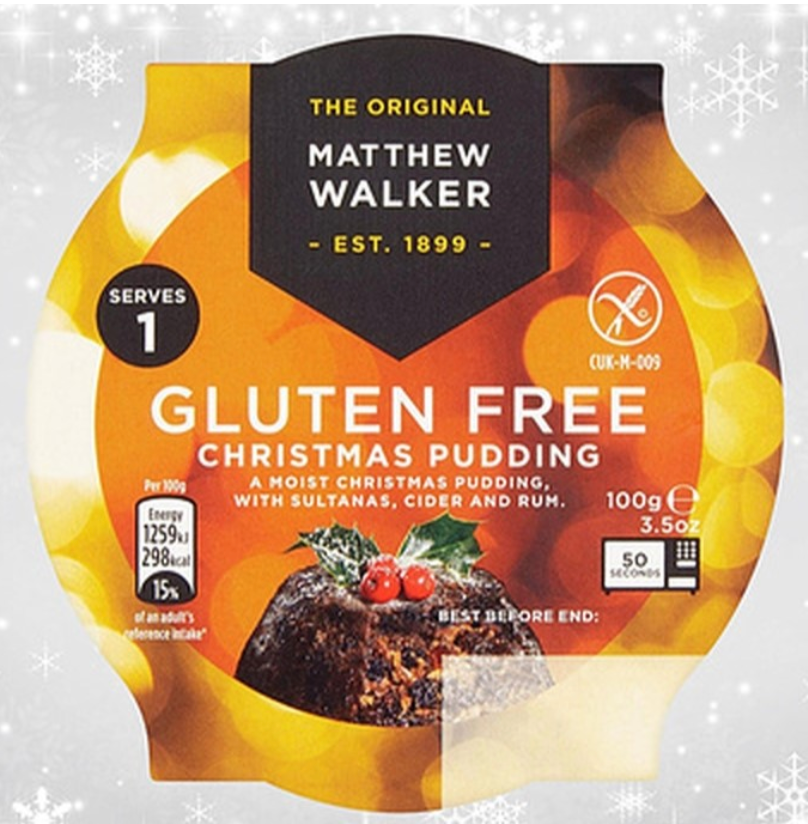 801097 SAV. Matthew Walker Gluten Free Christmas Pudding 100g (24 Pack)