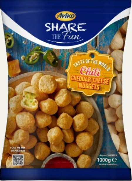 Aviko Chilli Cheddar Nuggets 5x1kg