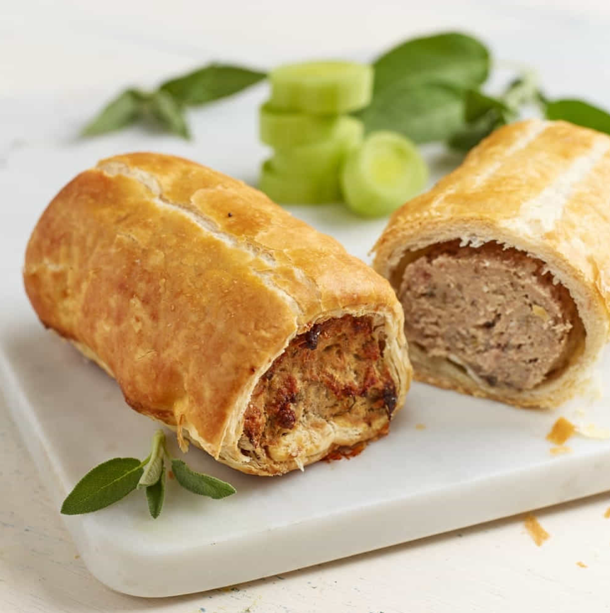 Mud. Sausage Roll Pork & Leek - Unbaked Frozen 16x160g