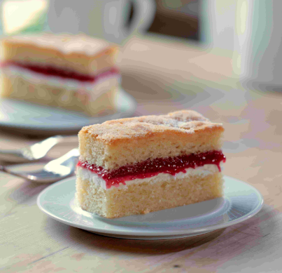 SAV. Frozen Handmade Cake Company Victoria Sponge Traycake 18ptn