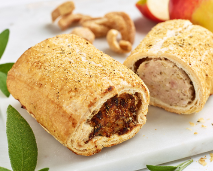 SAV. Frozen Coopers Gourmet Foods Unbaked Hog Roast Sausage Roll 175g (24 Pack)