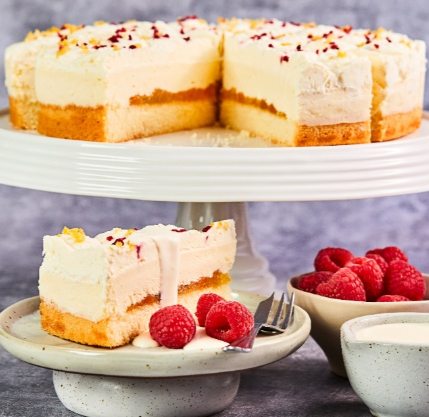 SAV. Frozen Country Range Peaches and Cream Torte 14ptn