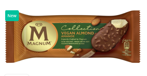 SAV. Frozen Wall's Magnum Vegan Almond Ice Cream (20 Pack)