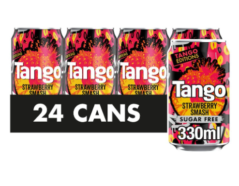 SAV. Tango Strawberry Smash Sugar Free 330ml (24 Pack)