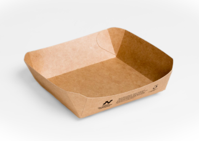 SAV. Notpla Compostable Curved Tray 6x6 Inch (600 Pack)