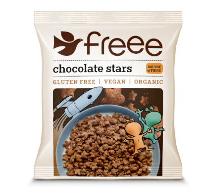 SAV. Freee By Doves Farm Gluten Free Organic Chocolate Stars Sachet 25g