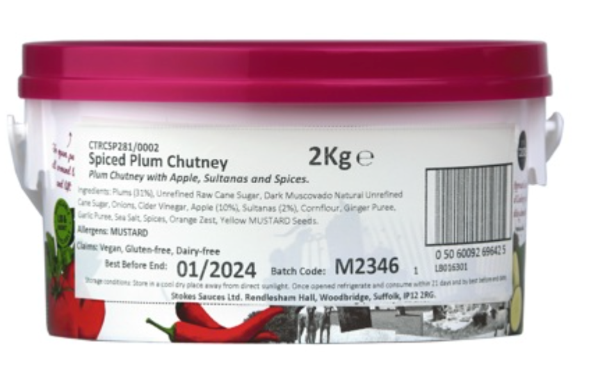 Elite. Stokes Spiced Plum Chutney 2kg