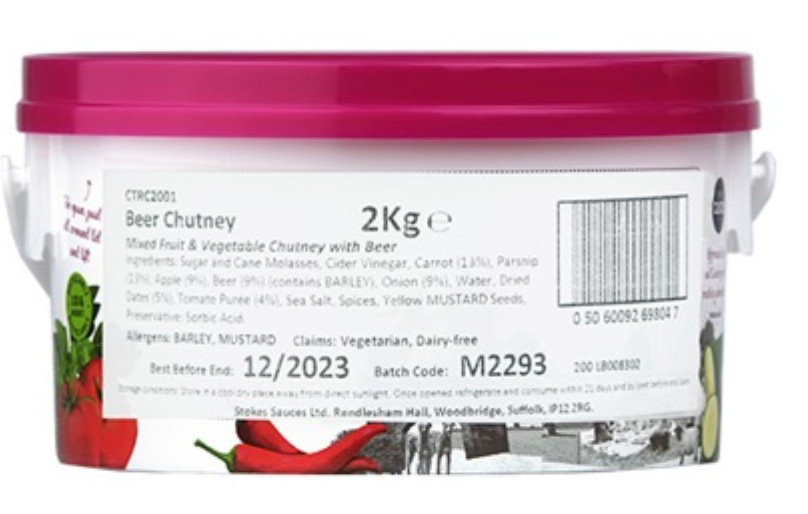 Elite. Stokes Beer Chutney 2kg