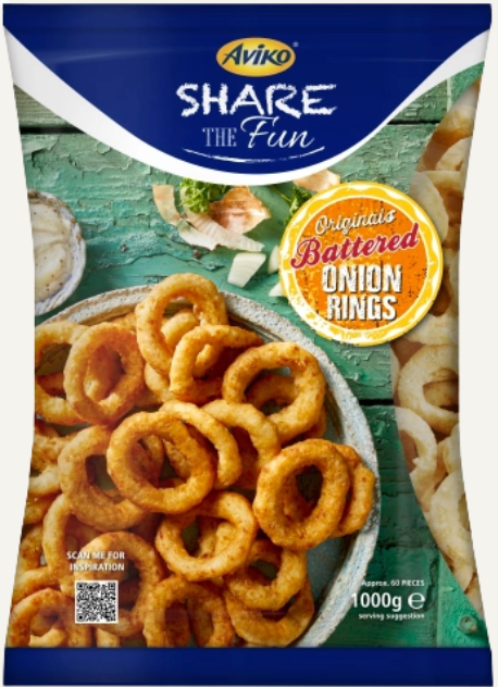 Aviko Beer Battered Onion Rings 6x1kg