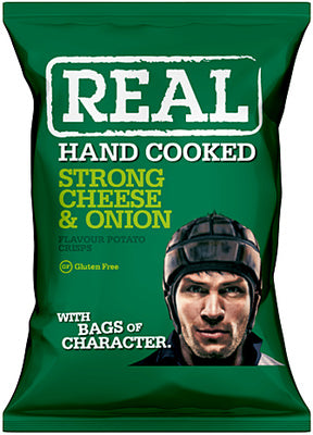116691 SAV. Real Crisps String Cheese & Onions 48x35g