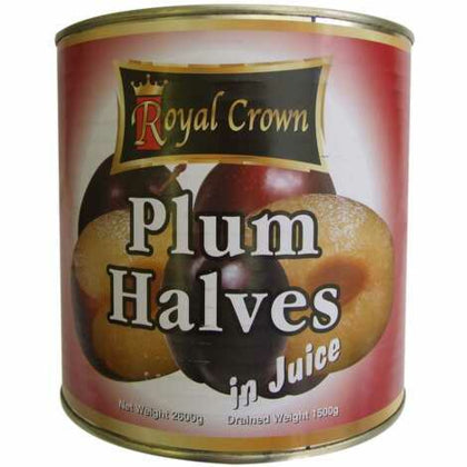 Elite. Red Plum Halves in juice 2.6kg Royal Crown