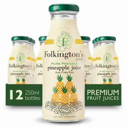 Elite. Folkingtons Pineapple Juice 12x250ml