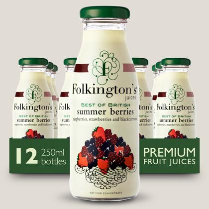 Elite. Folkingtons Summer Berry Juice 12x250ml