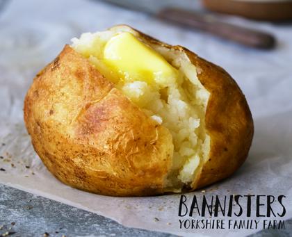 Elite. Bannisters Extra Large Baked Jacket Potato 10-12oz 1x30