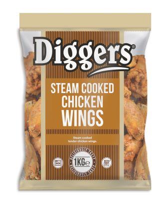 Elite. Diggers Steam Cooked Chicken Wings 1Kg