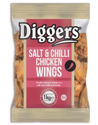 Elite. Diggers Salt & Chilli Chicken Wings 1Kg