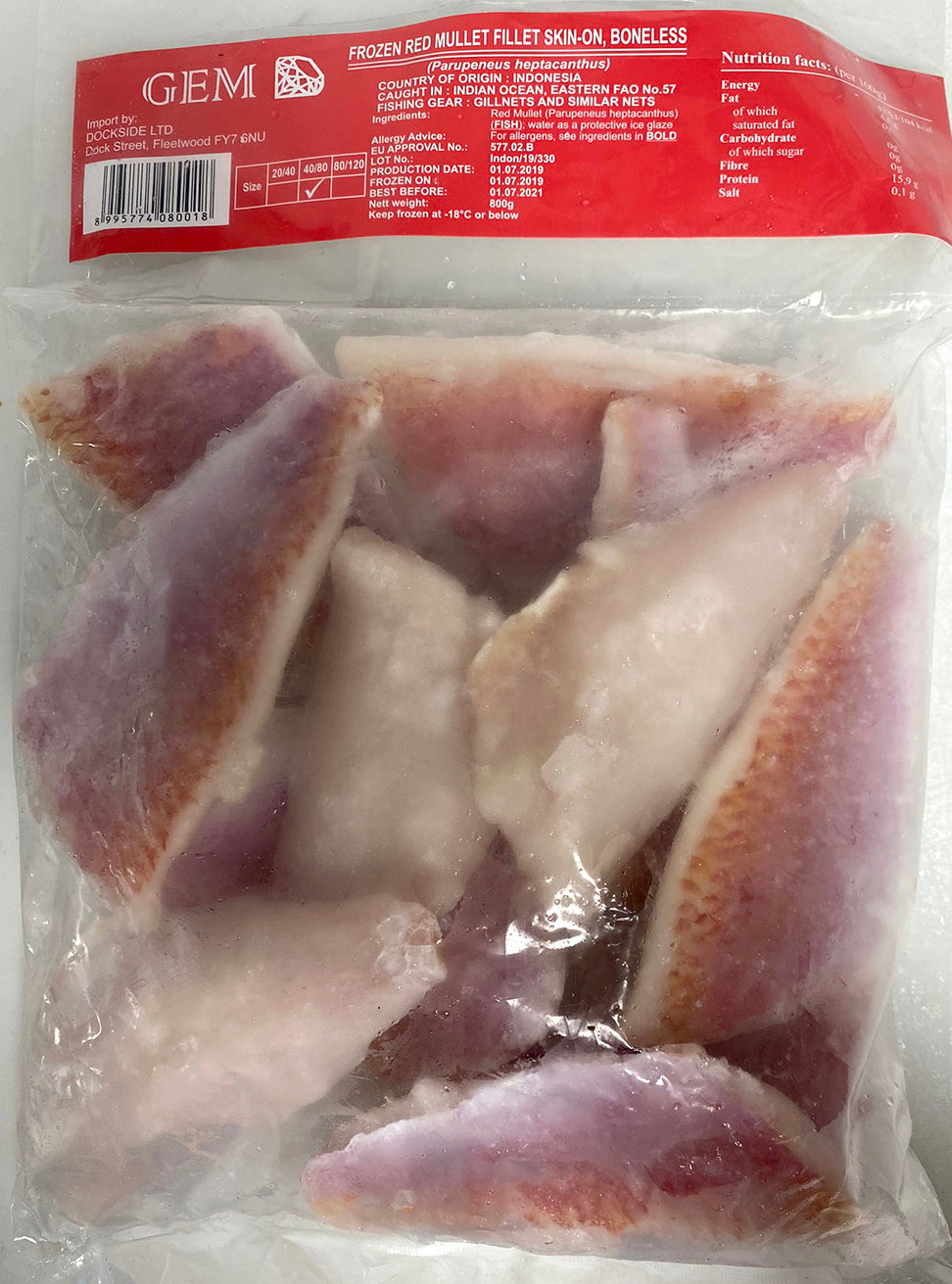 STICK. Red Mullet Fillet. kg