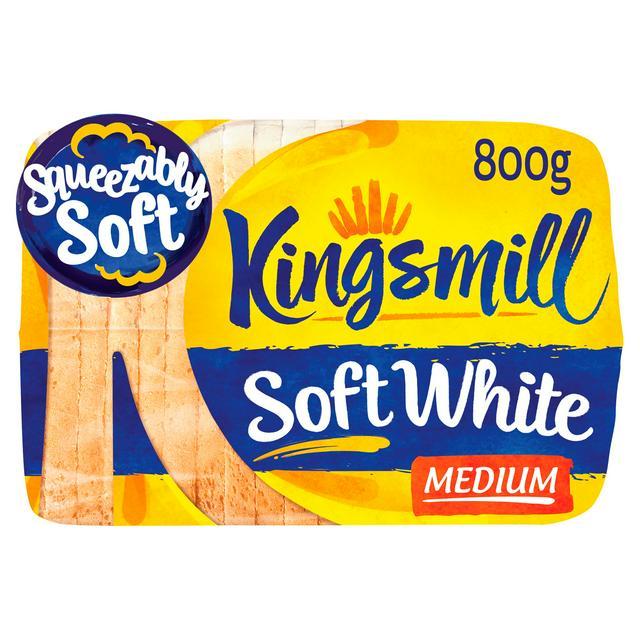 312254 SAV. KIngsmill Medium White Bread Sliced 8x800g