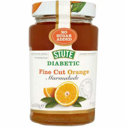 Elite. Orange Marmalde Fine Cut No Added Sugar  6x430g  Stute