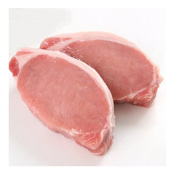 WAL. Pork Loin Steaks Rind On  8oz each