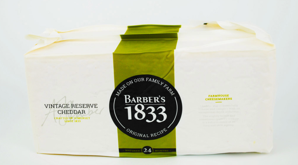 1366 AR. Cheddar. Barbers 1833 Vintage Cheese 1.25kg