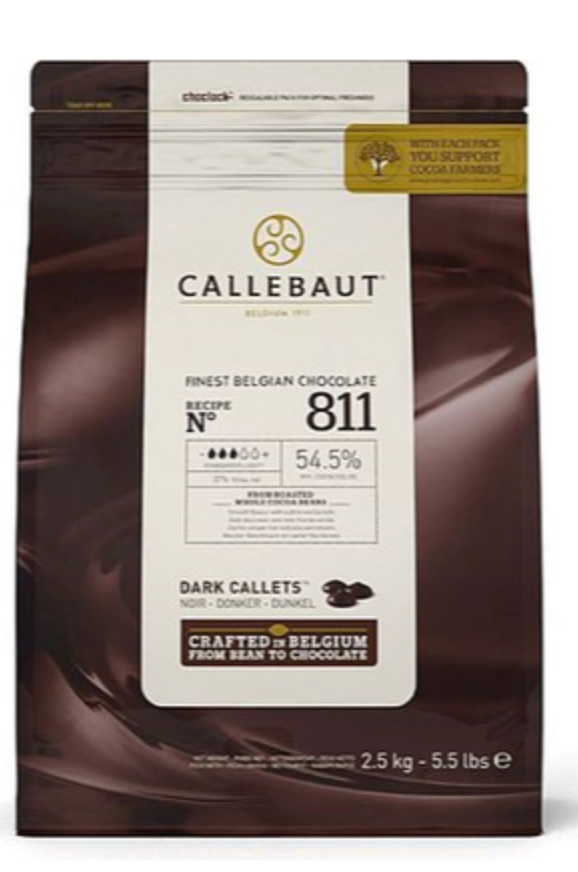 108274 SAV. Callebaut Dark Chocolate Callets 54.5%   2.5kg