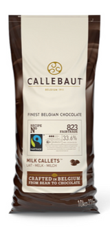 108281 SAv. Callebaut Fair Trade Milk Chocolate Callets 33.6%  10kg