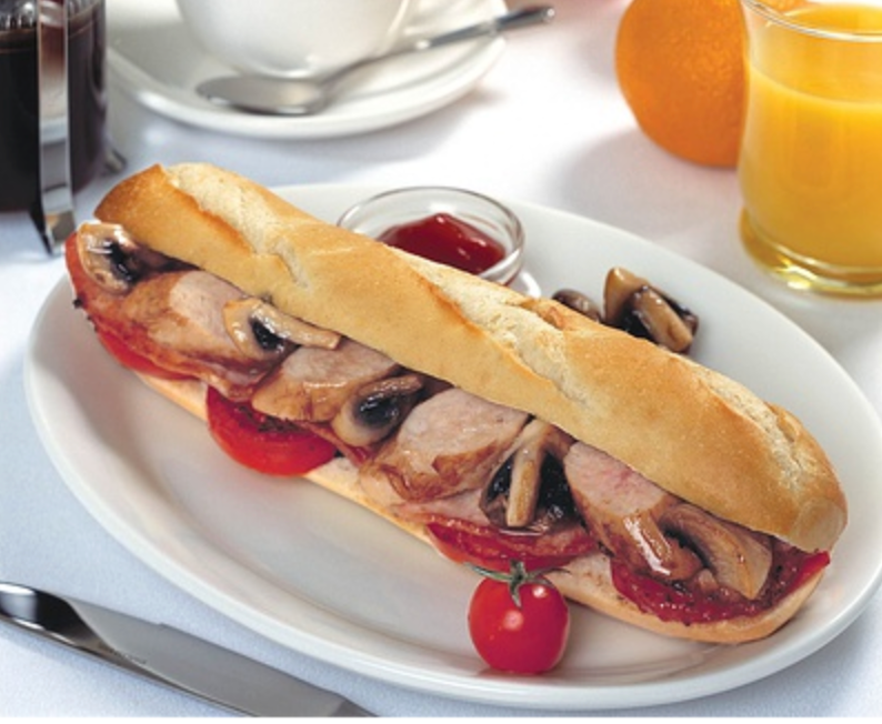 387075 SAV. Kara Sandwich Baguette (Thaw And Serve) 40x130g