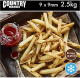 316872 SAV. Country Range Crispy Coated Skin On Fries (9 x 9 mm) 4x2.5kg