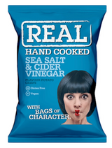 117328 SAV. Real Sea Salt and Cider Vinegar Crisps 48x35g