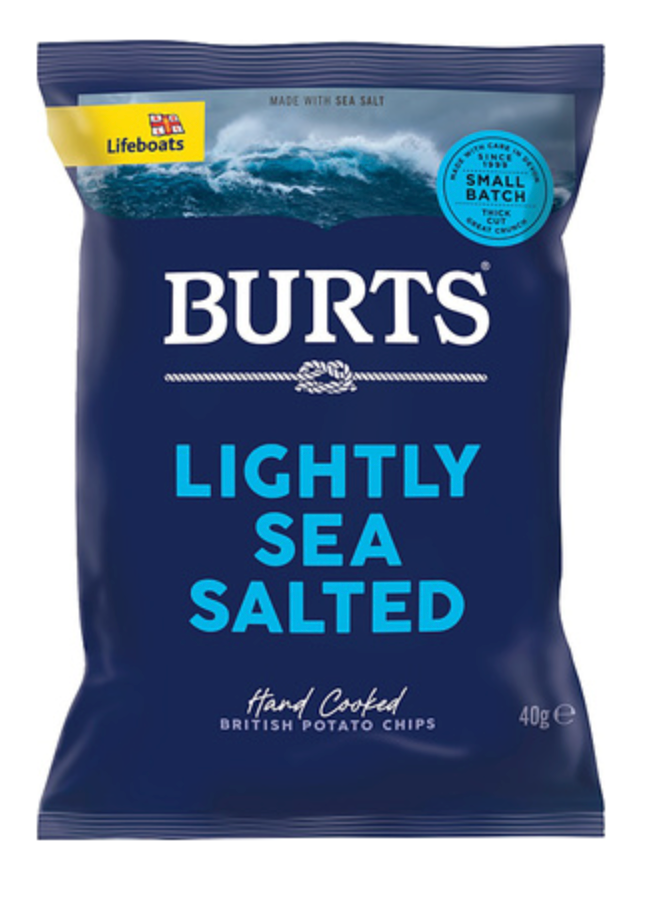 124177 SAV. Burts Lightly Sea Salted Crisps 10x150g