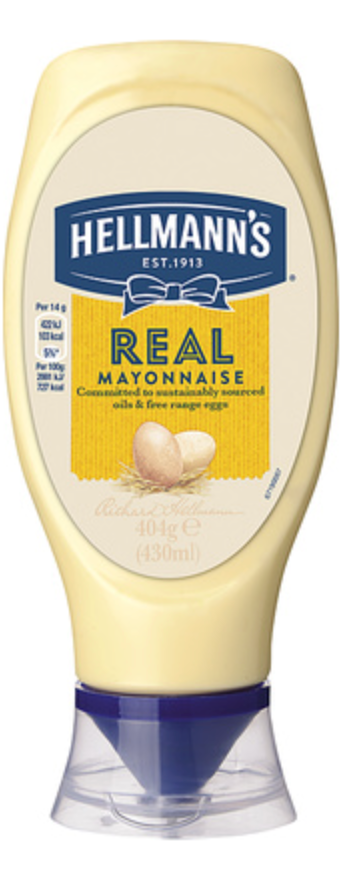 129173 SAV . Hellmann's Squeezy Mayonnaise 8x430ml