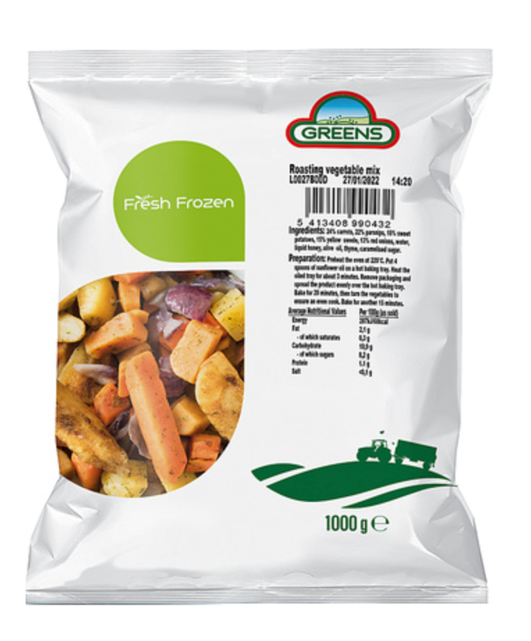 385064 SAV. Greens Roasting Vegetable Mix 1kg