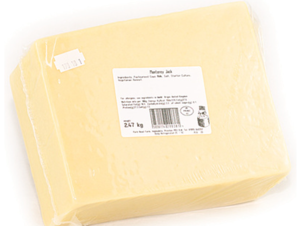 276013 SAV. Carron Lodge Monterey Jack Cheese Block 2.5kg